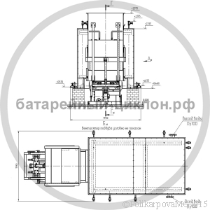 Чертеж котла 0,8 МВт твердотопливного с ТШПМ вид 2