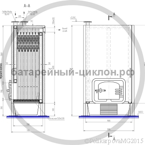 Чертеж котла 150 кВт