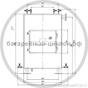 Чертеж котла 700 кВт на газе