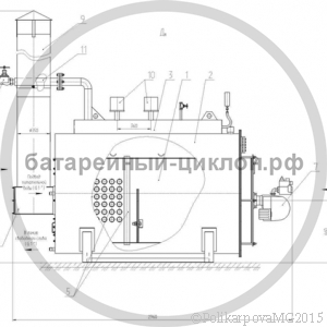 Чертеж КП-300 на дизеле. Вид 1